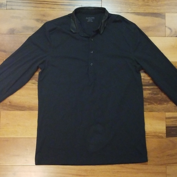 All Saints Other - All Saints Mallar Long Sleeve Polo